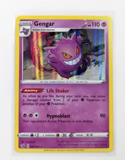 Pokemon TCG Gengar Sword & Shield Base Set 085/202 Holo Rare NM - Image 1