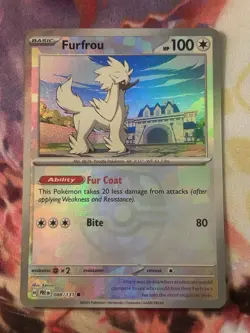 Pokemon TCG Furfrou (Master Ball Pattern) 088/131 Sv: Prismatic Evolutions Holo - Image 1