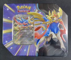 Pokemon Cards Zacian ex Tin Factory Sealed S&V Ultra Rare (5 Packs Inside) - Image 1