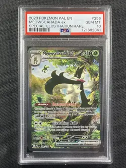 Pokemon Cards PSA 10 Meowscarada ex Illustration Rare Paldea Evolved 256/193 - Image 1