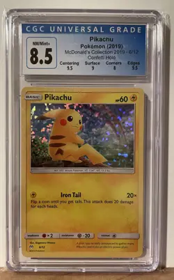 CGC 8.5 Pikachu Holo 2019 Pokemon McDonald’s Promo 6/12 - Image 1