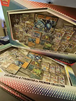 Pokemon TCG SV Prismatic Evolutions Lucario EX & Tyranitar EX Premium Collection - Image 1