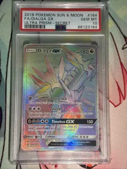2018 POKEMON DIALGA GX ULTRA PRISM 164/156 PSA 10 GEM MINT - Image 1