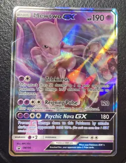 Mewtwo GX - SM196 - SM Black Star Promo NM Pokemon BW Black Star Promos - Image 1