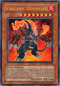Yugioh! HP Volcanic Doomfire - FOTB-EN008 - Ultra Rare - 1st Edition Heavily Pla - Image 1