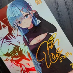 FANTASY SHRINE Re:Zero REM Anime Collectible Signed Style HolofoiI Card R116 - Image 3