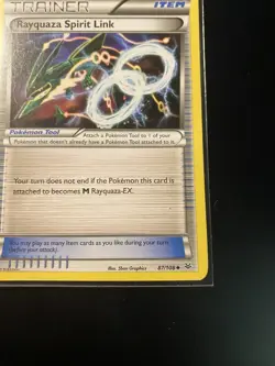 Rayquaza Spirit Link Trainer Pokemon Card 87/108 XY Roaring Skies - Image 4