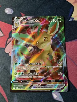 Pokemon Leafeon VMAX Evolving Skies Holo Ultra Rare Card 008/203 Mint Condition - Image 1