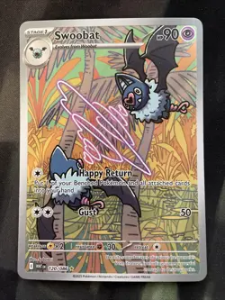 Swoobat 120/086 Sv: White Flare Holo Pokemon Card Full Art Psychic Type - Image 1