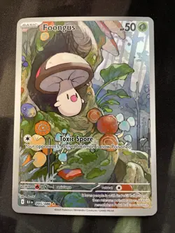 Foongus 095/086 Sv: Black Bolt Holo Pokemon Card Full Art Grass Type - Image 1