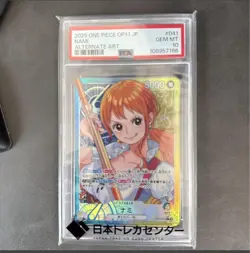 One Piece Card Nami Leader Parallel OP11-041 PSA10 Alternate Art Rare - Image 1
