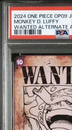 One Piece Luffy Nika Wanted Poster Card PSA10 Rare Collectible Graded Limited - Image 3