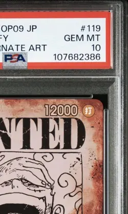 One Piece Luffy Nika Wanted Poster Card PSA10 Rare Collectible Graded Limited - Image 4