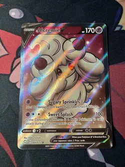 Alcremie v Full Art Ultra Rare Pokemon TCG Card 064/072 Shining Fates - Image 1