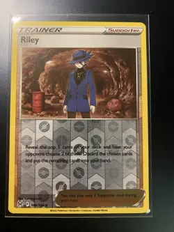 Riley #166/196 Lost Origin Reverse Holo Pokemon Supporter Card 0912 #58 - Image 1