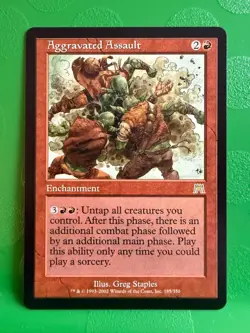MTG Magic the Gathering Aggravated Assault Onslaught - Image 1