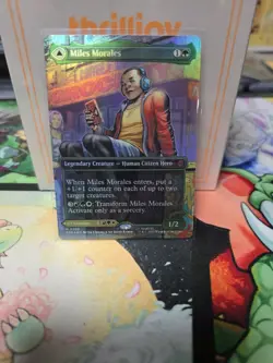 Marvel Spider-Man Miles Morales / Ultimate Spider-Man Borderless FOIL 200 MTG - Image 1
