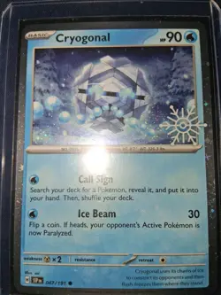 Cryogonal 047/191 Pokemon Holiday Calendar 2025 Festive Stamp Snowflake Sealed - Image 1