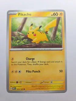 Pikachu 025/165 Sv: Scarlet & Violet 151 Common Non Holo Near Mint Nm Pokemon - Image 1