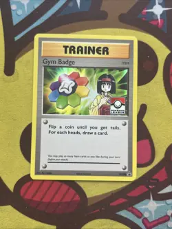 Pokemon Gym Badge XY206 - XY Black Star Promo - Erika - Evolutions - Played - Image 1