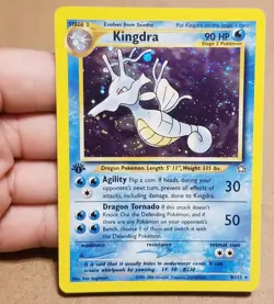 POKEMON TCG 1ST EDITION KINGDRA 8/111 ☆ HOLO RARE NEO GENESIS W SWIRL 🌀 NM - Image 1