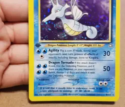 POKEMON TCG 1ST EDITION KINGDRA 8/111 ☆ HOLO RARE NEO GENESIS W SWIRL 🌀 NM - Image 3