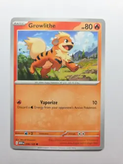 Growlithe 058/165 Sv: Scarlet & Violet 151 Common Non Holo Near Mint Nm Pokemon - Image 1