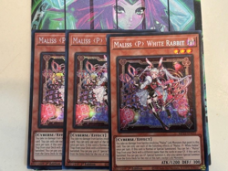 Yugioh 3x Maliss P White Rabbit Prismatic Secret Rare MP25-EN122 2025 1st Ed NM - Image 1