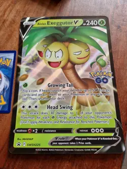 Pokemon Go Oversized Card Alolan Exeggutor V Swsh225 Black Star Promo - Image 1