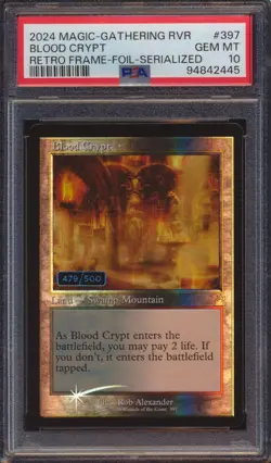 2024 MAGIC THE GATHERING BLOOD CRYPT RETRO FRAMED FOIL SERIALIZED #/500 PSA 10 - Image 1