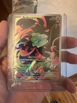 Bulbasaur Mega Evolution IR Stamped Promo Card 133/132 Illustration Rare Pokemon - Image 1