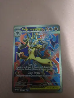 Pokemon TCG Mega Evolution Lucario EX Holo Full Art Ultra Rare Near Mint - Image 1