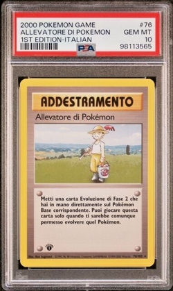 Pokemon PSA 10 Allevatore Di Pokemon #76 1st Edition Base Set 2000 Italiano - Image 2