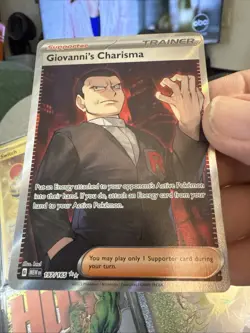 Pokemon TCG Giovanni's Charisma Scarlet & Violet-151 197/165 Holo Ultra Rare W75 - Image 1