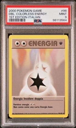 Pokemon PSA 9 Doppia Energia Incolore #96 1st Edition Base Set 2000 Italiano - Image 2