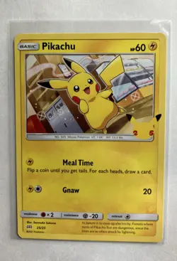 Pokemon Pikachu - 25/25 Non Holo - 25th Anniversary McDonalds Promo 2021 - NM - Image 1