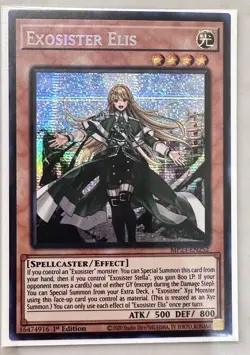 YUGIOH Exosister Elis MP23-EN252 Prismatic Secret Rare 1st Edition NM/Mint - Image 1