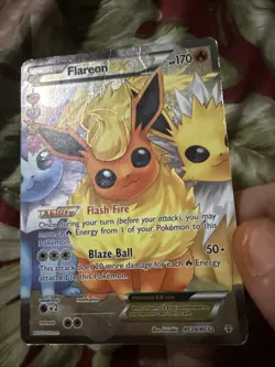 Flareon EX ~ Generations RC28/RC32 ~ Full Art Pokemon Card ~ Played - Image 1