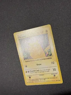 Pikachu Red Cheeks Shadowless 58/102 Base Set 1999 Pokemon TCG Card LP - Image 4