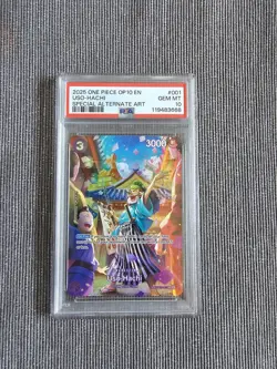 2025 One Piece Card Game: Royal Blood OP10 English SP Uso-Hachi PSA 10 GEM MT - Image 1