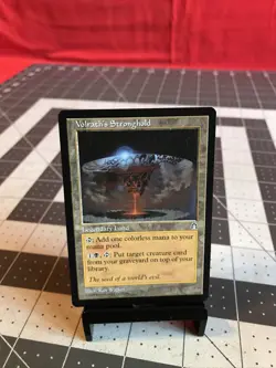 Vintage 1998 MTG Stronghold Volrath’s Stronghold Card Near MINT - Image 1