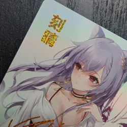 FANTASY SHRINE Re:Zero Emilia Fox Catgirl Kemonomimi Waifu Holo Card ZR121 - Image 2