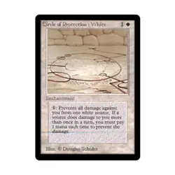 WOTC MtG Beta Circle of Protection: White (C) VG - Image 1