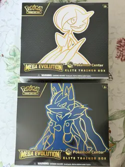 Pokemon Center Mega Evolution Gardevoir & Lucario ETB Elite Trainer Box Set of 2 - Image 1