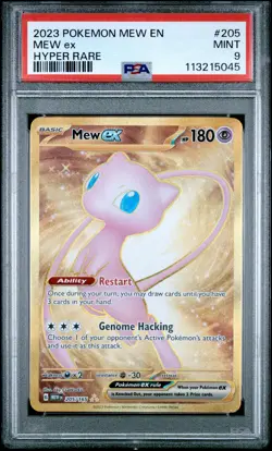 2023 POKEMON MEW EN-151 HYPER RARE #205 MEW EX PSA 9 - Image 1