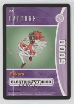 2001 Cardcaptors Trading Card Game - Series 1 First Edition Sakura (5000) #C6 - Image 1