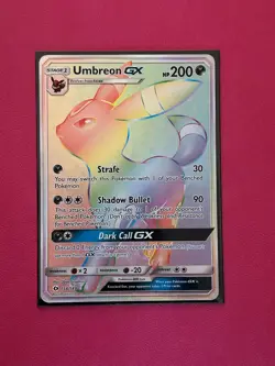 Pokemon Sun & Moon Base Set Umbreon GX 154/149 Secret Rare Rainbow Card NM - Image 1