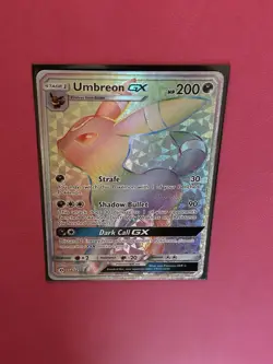 Pokemon Sun & Moon Base Set Umbreon GX 154/149 Secret Rare Rainbow Card NM - Image 2