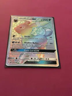 Pokemon Sun & Moon Base Set Umbreon GX 154/149 Secret Rare Rainbow Card NM - Image 3