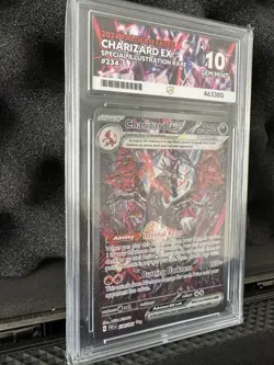 Charizard EX SIR Paldean Fates - ACE 10 GEM MINT Perfect Subgrades -Pokemon Rare - Image 1